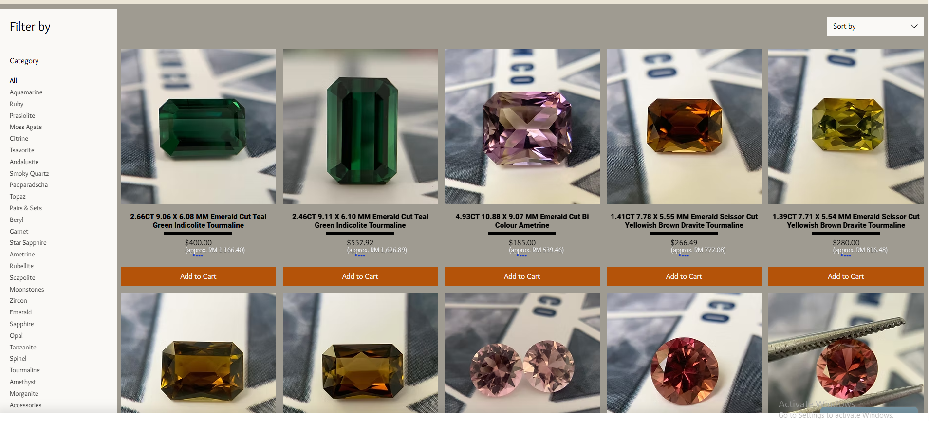 UNDERGROUND GEM CO online gemstone catalogue