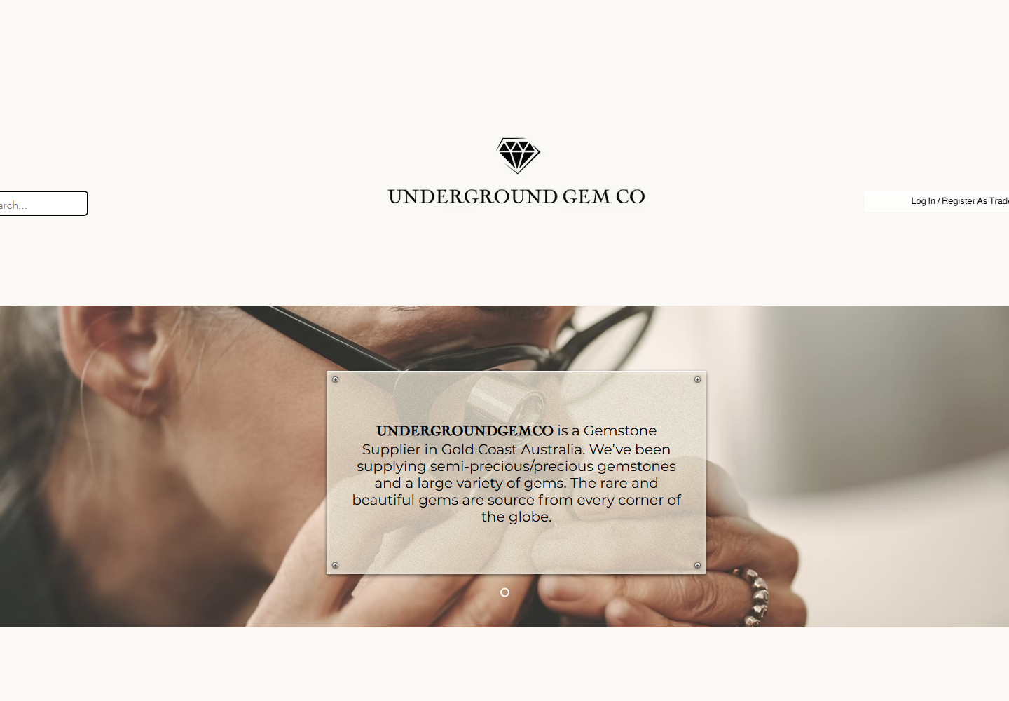 UNDERGROUND GEM CO homepage shown on desktop